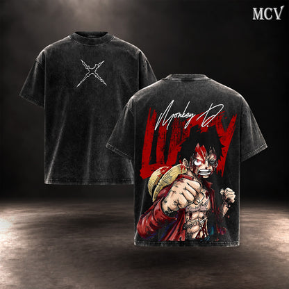 Monkey D. Luffy Straw Hat T-shirt - Black