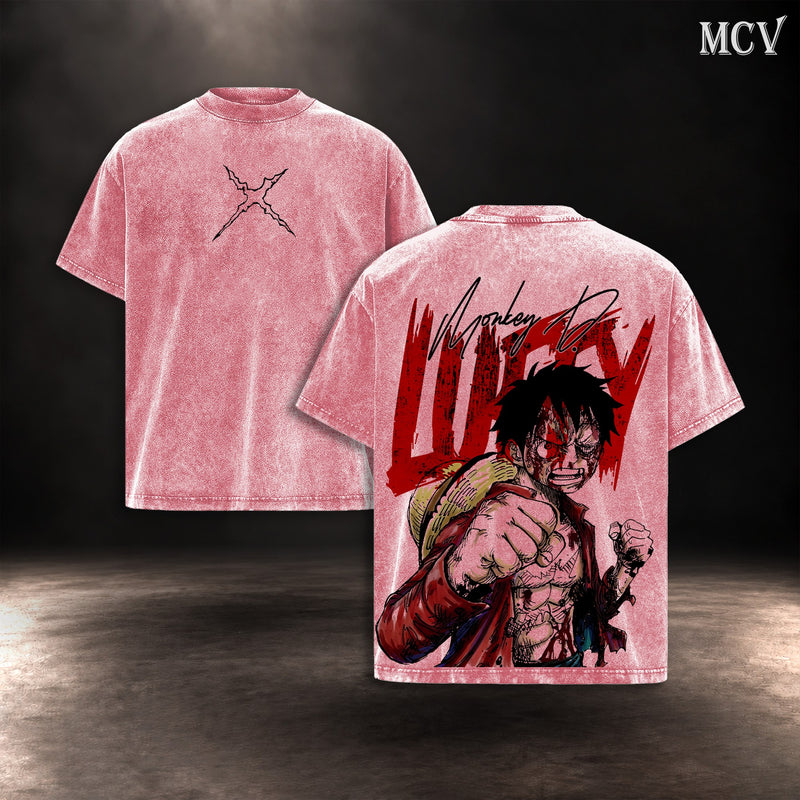 Monkey D. Luffy Straw Hat T-shirt - Pink