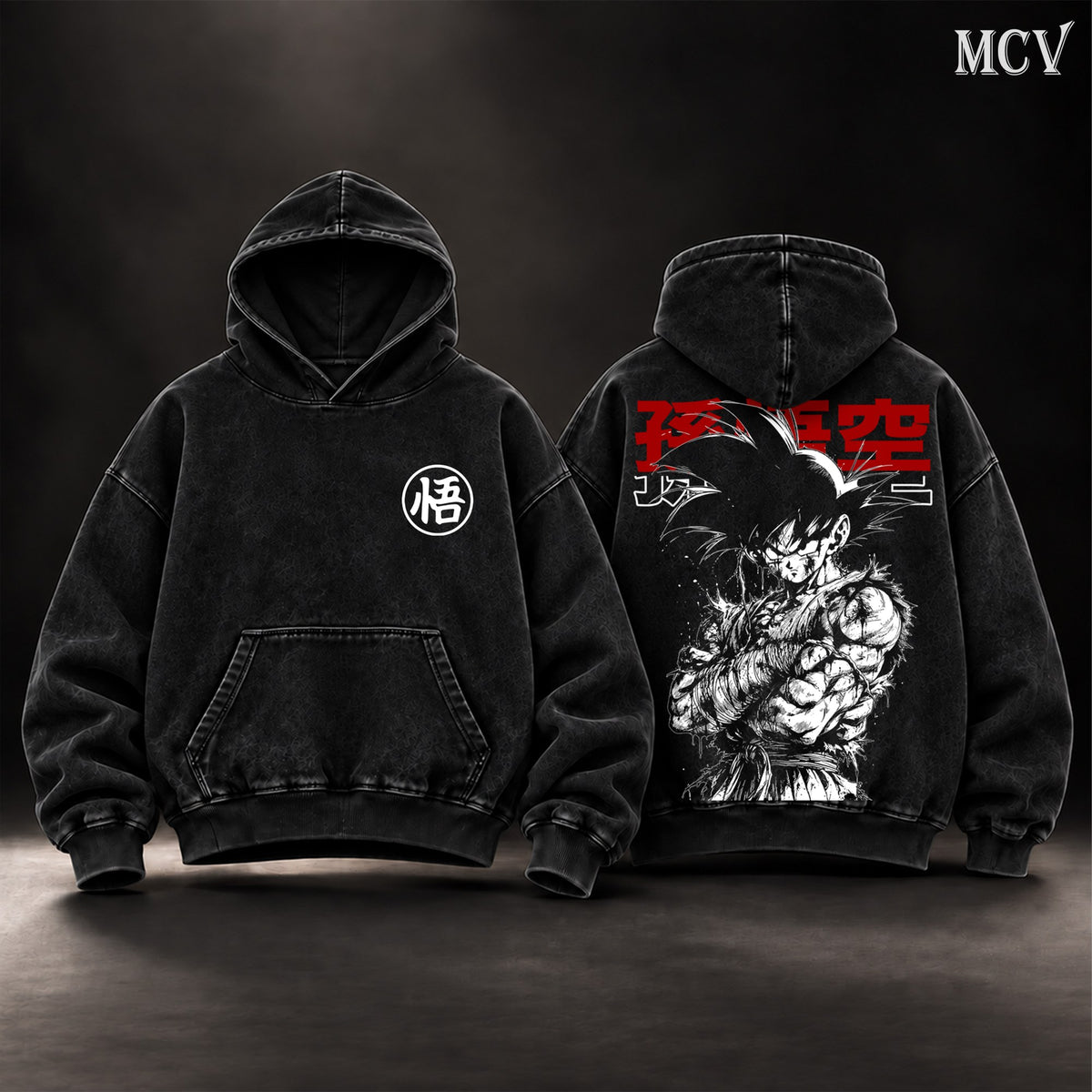 Son Goku Kanji Ink Hoodie - Black