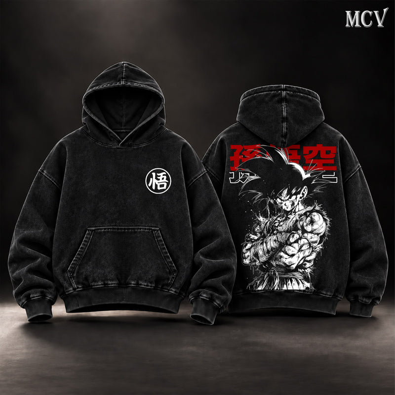 Son Goku Kanji Ink Hoodie - Black