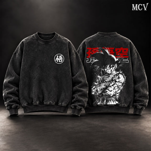 Son Goku Kanji Ink Sweatshirt - Black