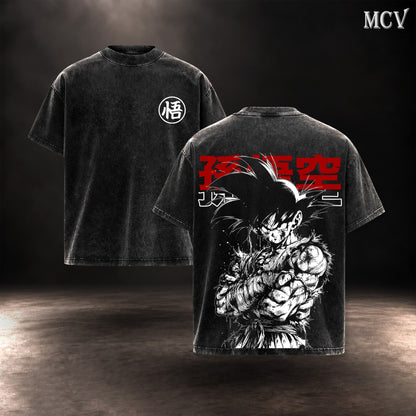 Son Goku Kanji Ink T-shirt - Black