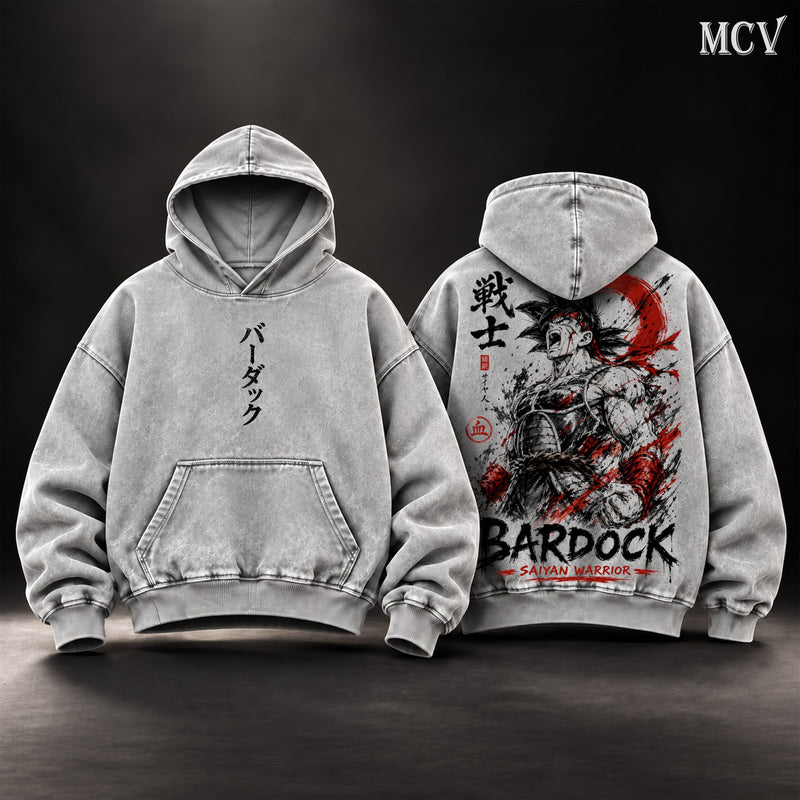Bardock Saiyan Warrior Hoodie - Gray