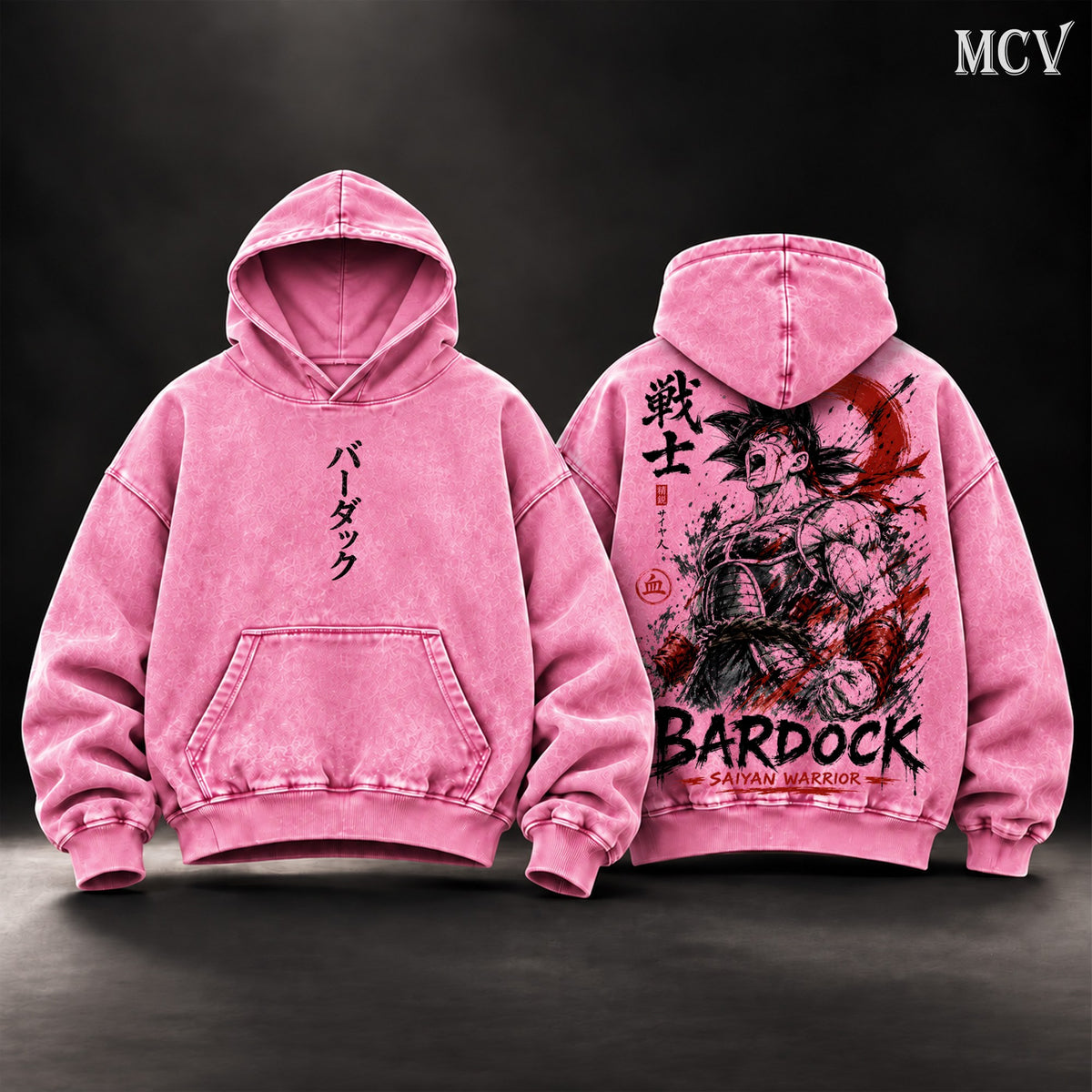 Bardock Saiyan Warrior Hoodie - Pink