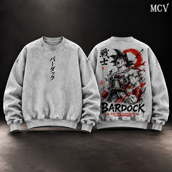Bardock Saiyan Warrior Sweatshirt - Gray