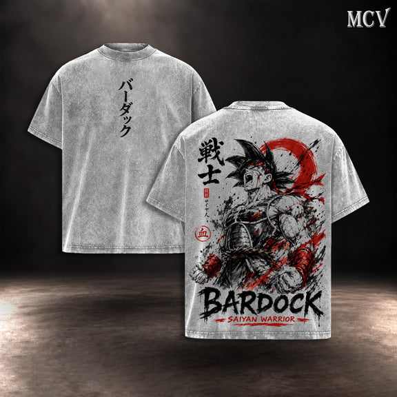 Bardock Saiyan Warrior T-shirt - Gray
