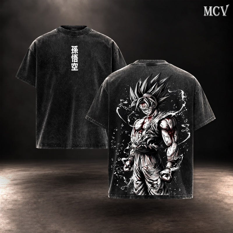 Goku Brush Ink T-shirt - Black