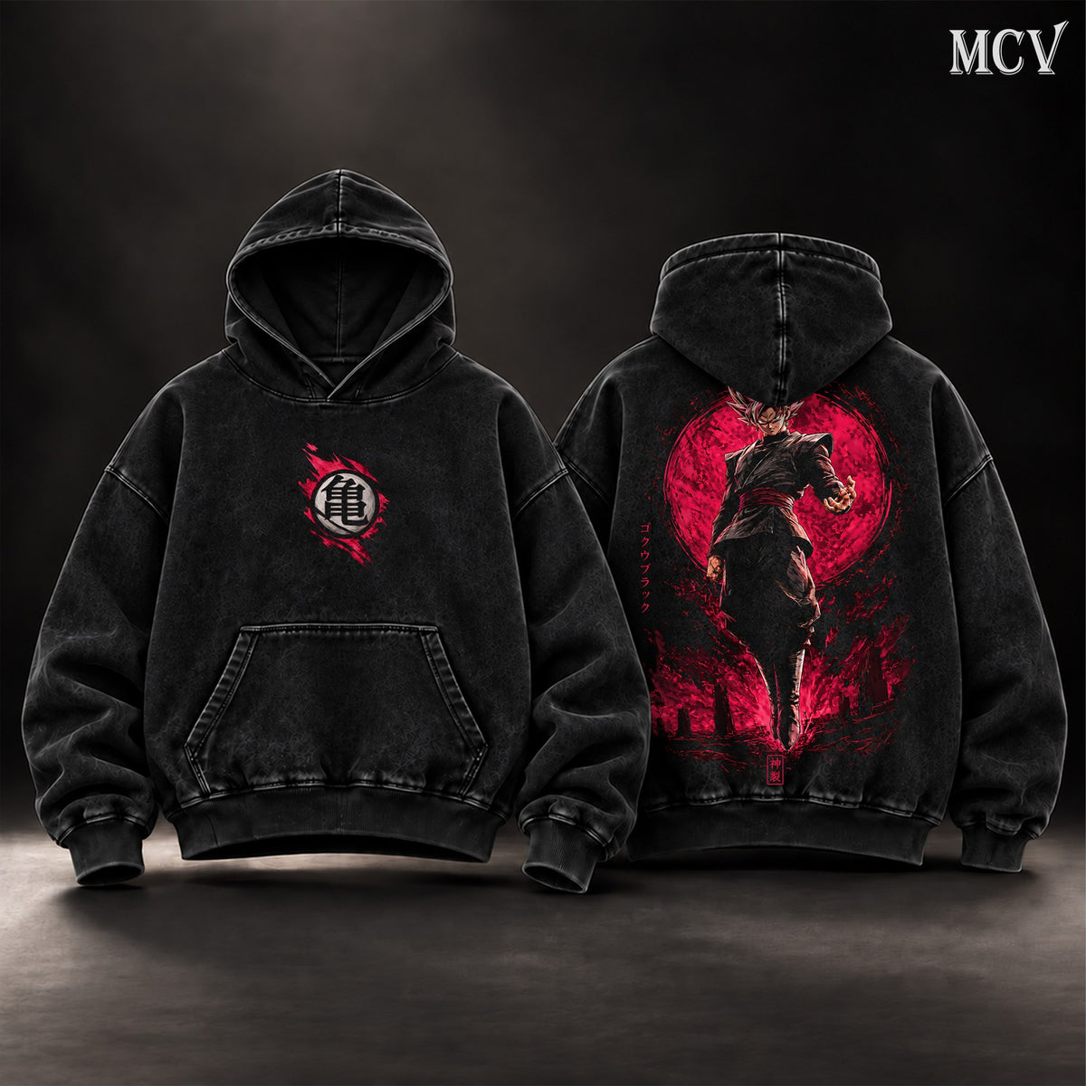 Goku Black Rose Blood Moon Hoodie - Black