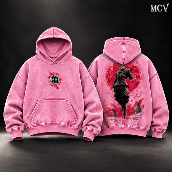 Goku Black Rose Blood Moon Hoodie - Pink
