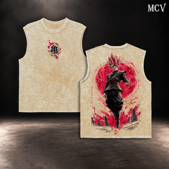Goku Black Rose Blood Moon Tanktop - Apricot