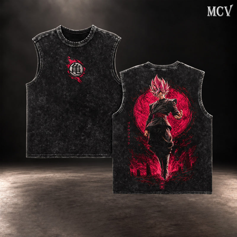 Goku Black Rose Blood Moon Tanktop - Black