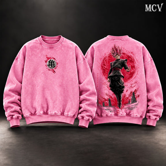 Goku Black Rose Blood Moon Sweatshirt - Pink