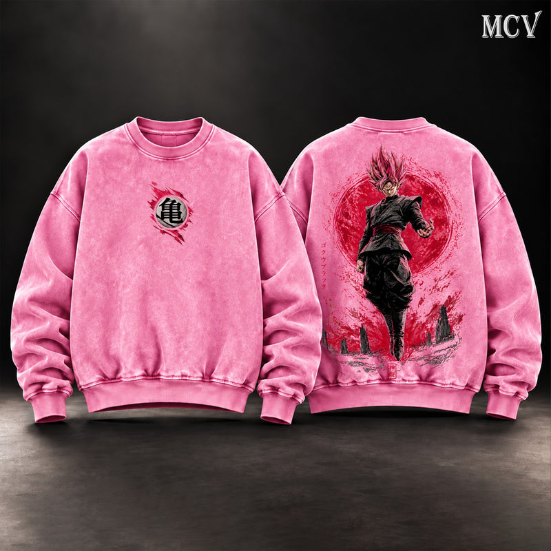 Goku Black Rose Blood Moon Sweatshirt - Pink
