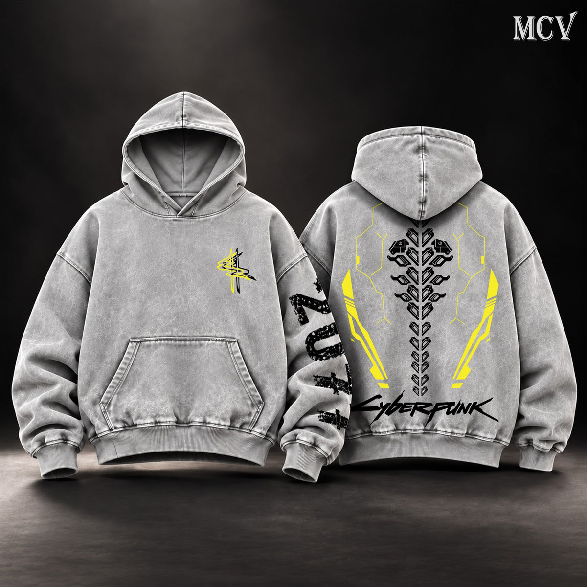 Cyberpunk 2077 Sandevistan Hoodie - Gray