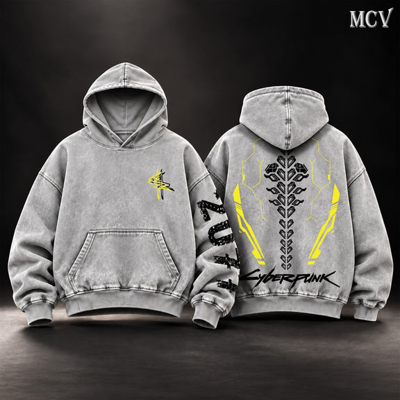 Cyberpunk 2077 Sandevistan Hoodie - Gray