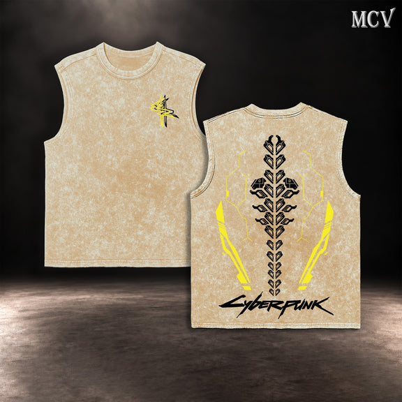 Cyberpunk 2077 Sandevistan Tanktop - Apricot