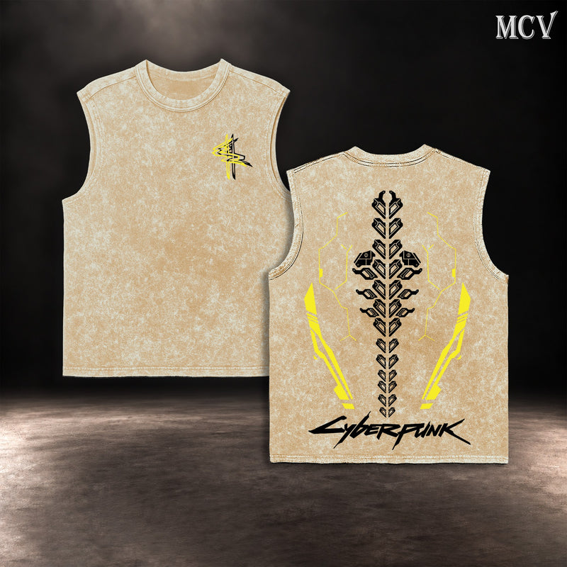 Cyberpunk 2077 Sandevistan Tanktop - Apricot