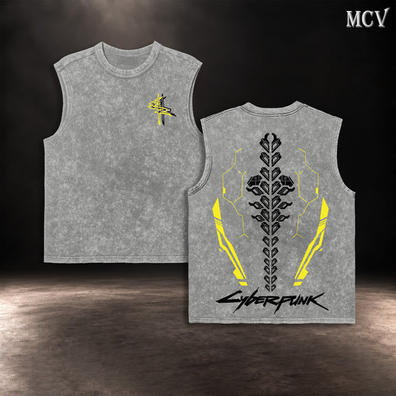 Cyberpunk 2077 Sandevistan Tanktop - Gray