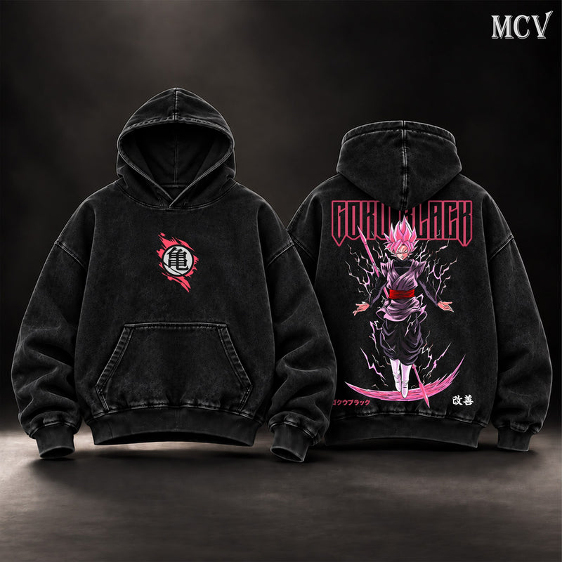 Goku Black Rose Hoodie - Black