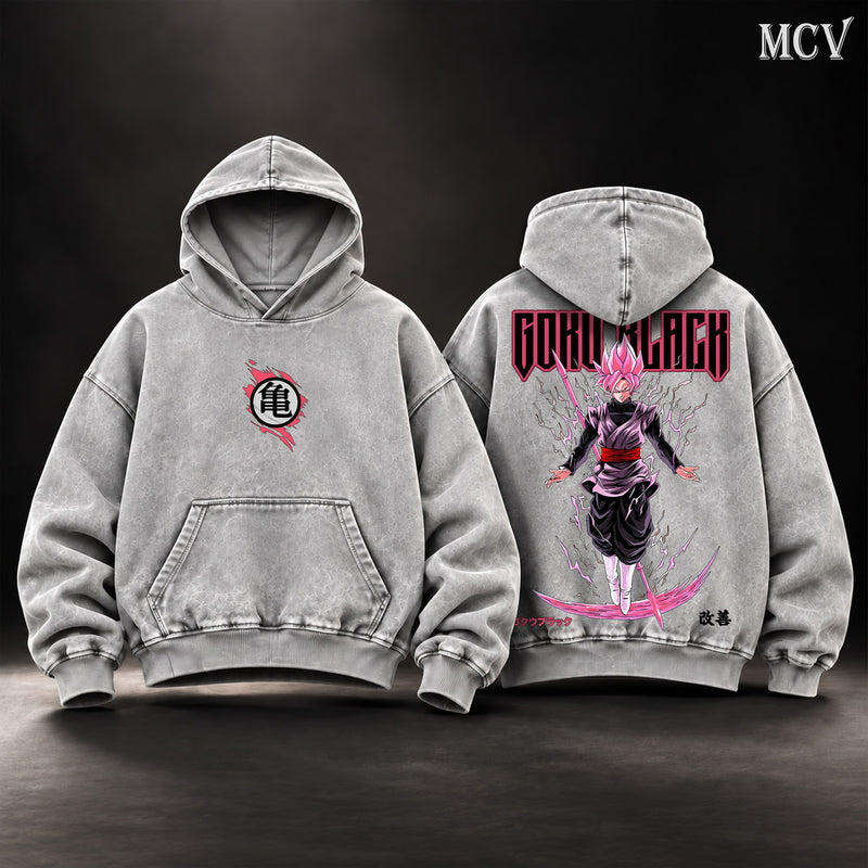 Goku Black Rose Hoodie - Gray