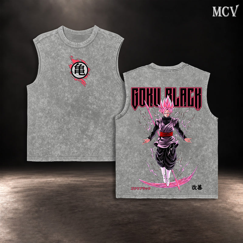 Goku Black Rose Tanktop - Gray