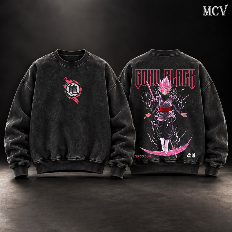 Goku Black Rose Sweatshirt - Black