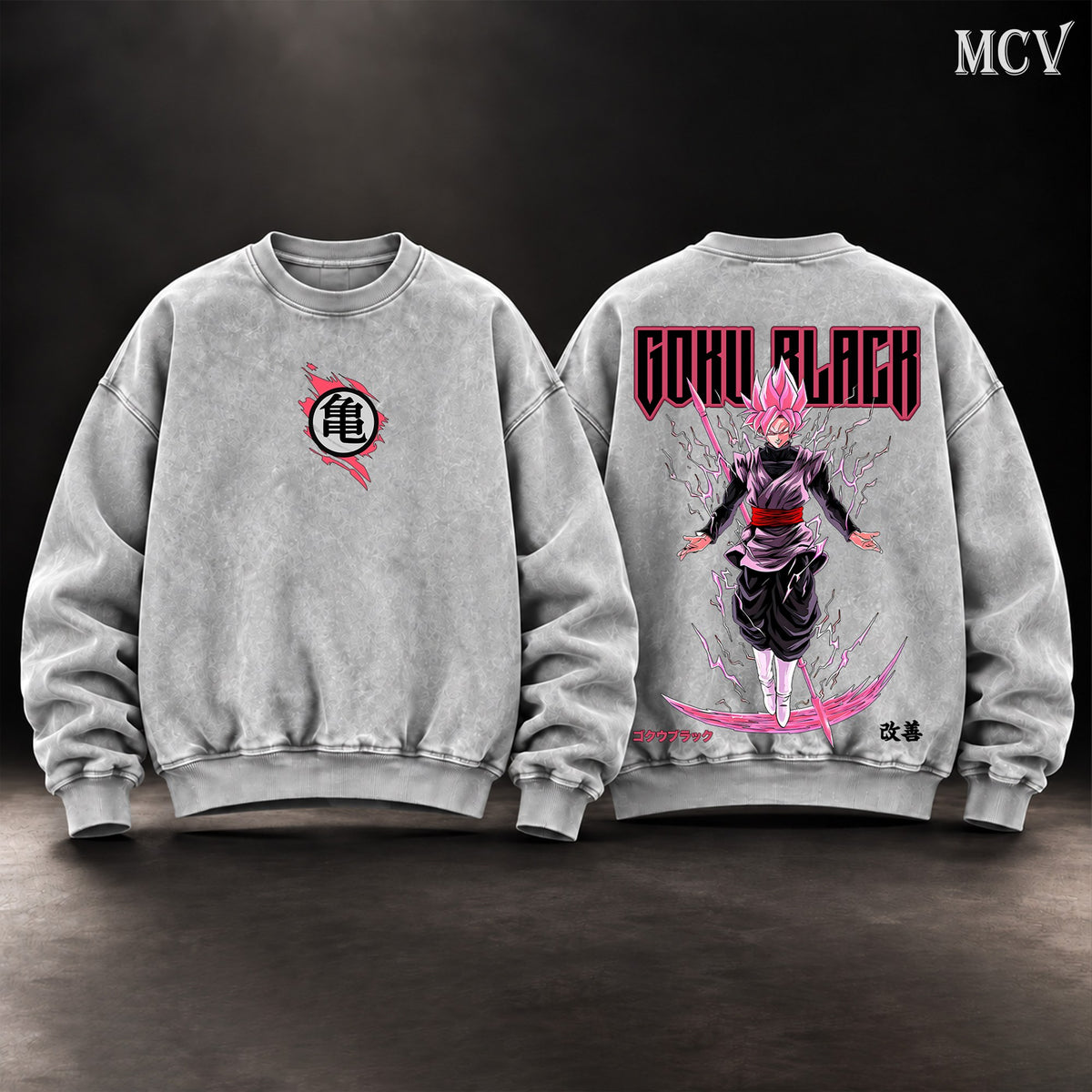 Goku Black Rose Sweatshirt - Gray
