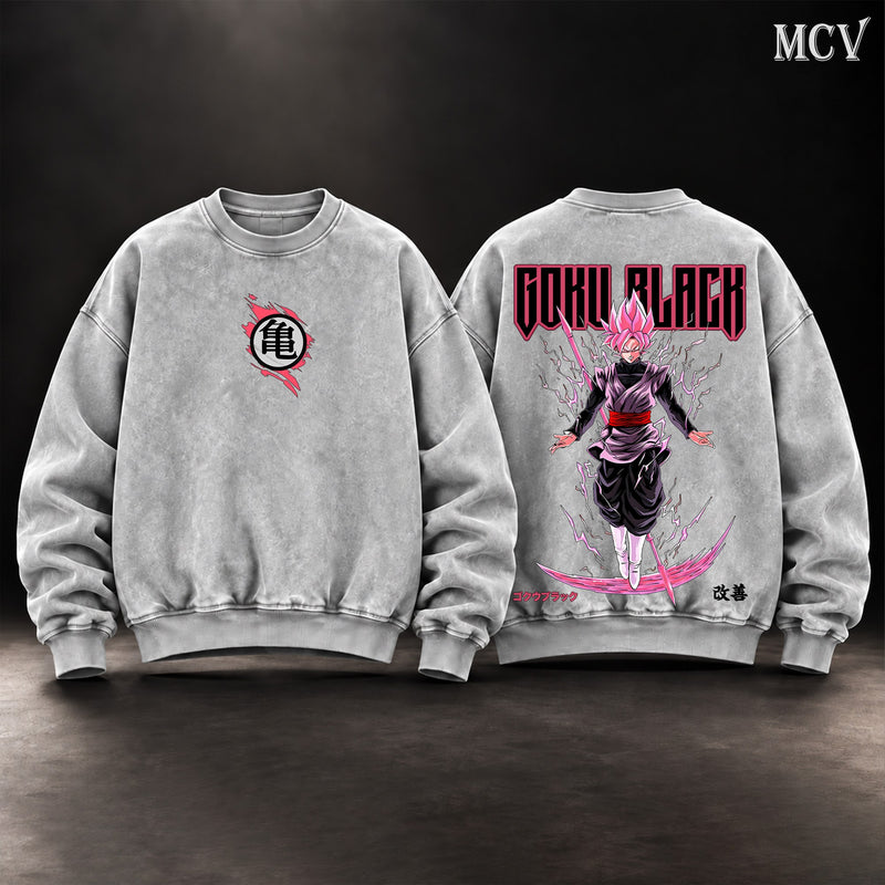 Goku Black Rose Sweatshirt - Gray