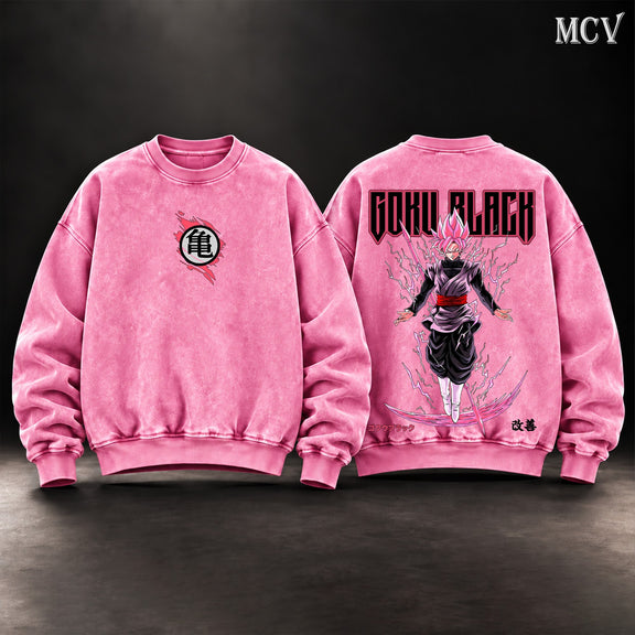 Goku Black Rose Sweatshirt - Pink