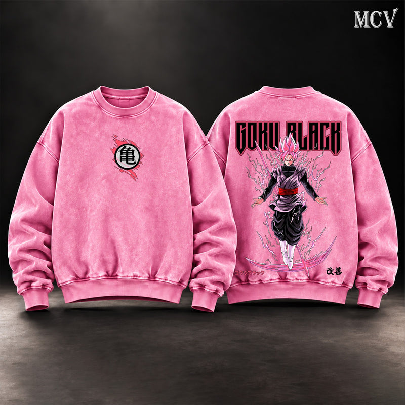 Goku Black Rose Sweatshirt - Pink