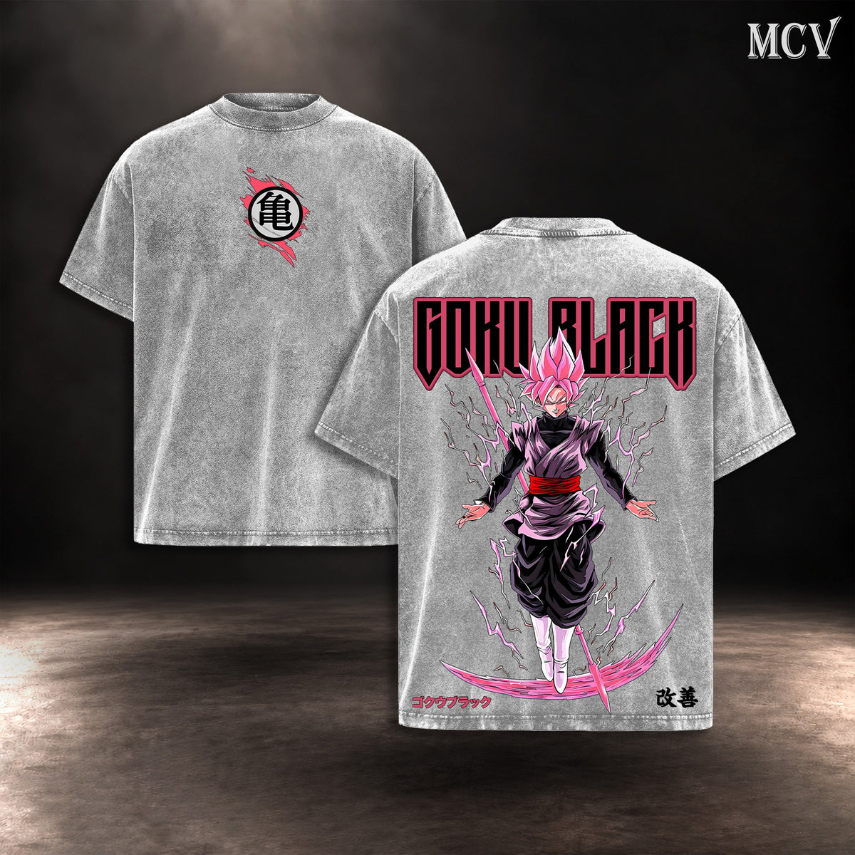 Goku Black Rose T-shirt - Gray