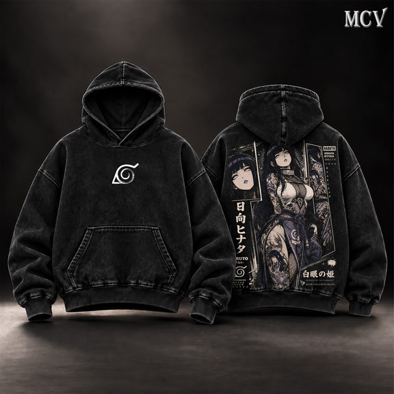 Hinata Hyuga Hoodie - Black