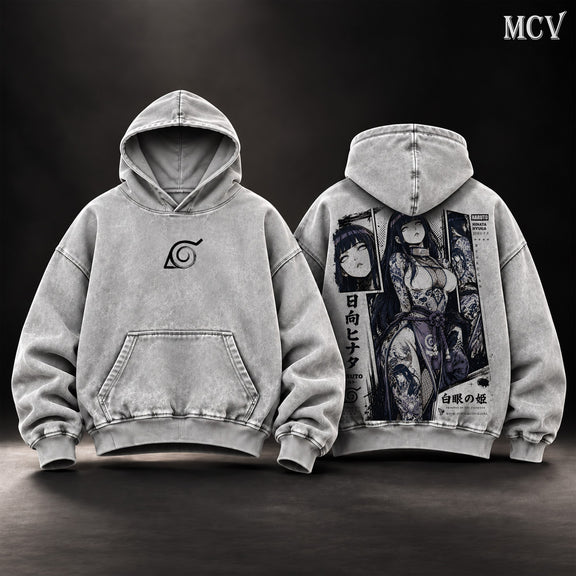 Hinata Hyuga Hoodie - Gray