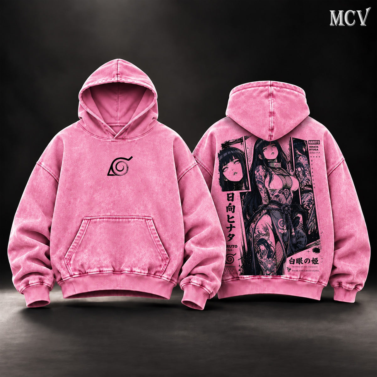 Hinata Hyuga Hoodie - Pink