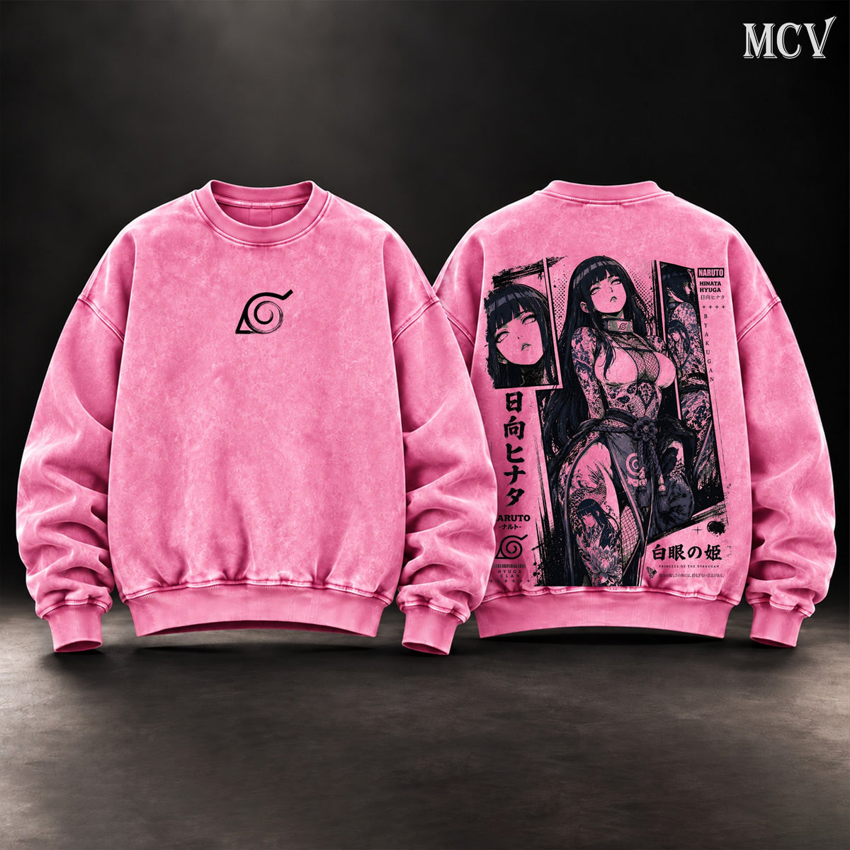 Hinata Hyuga Sweatshirt - Pink