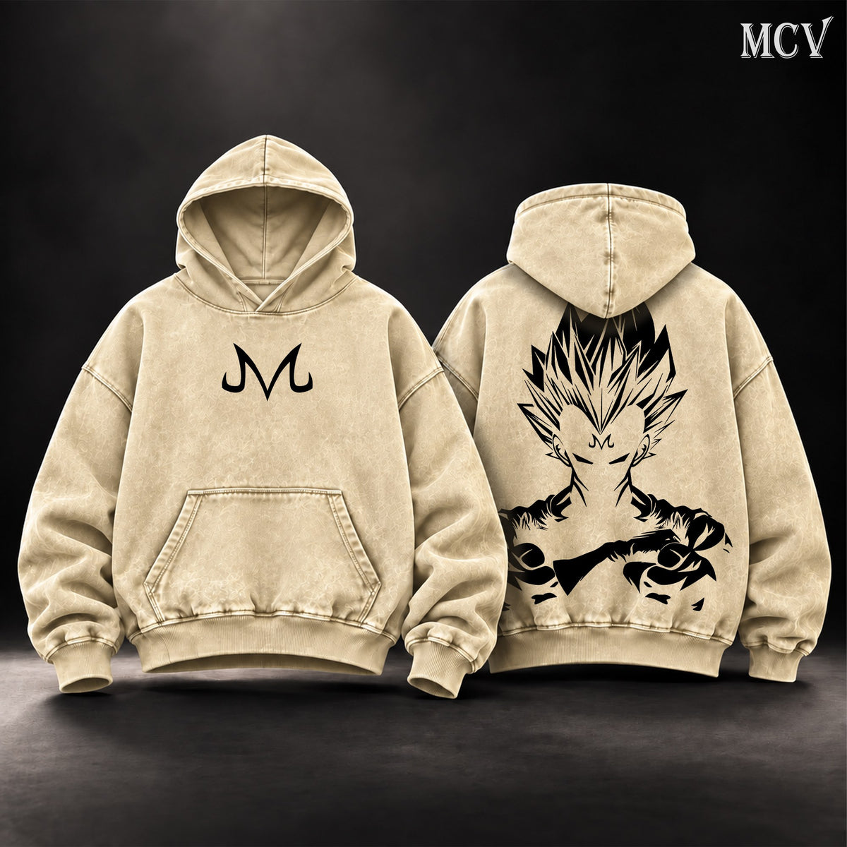 Majin Vegeta Shadow Hoodie - Apricot