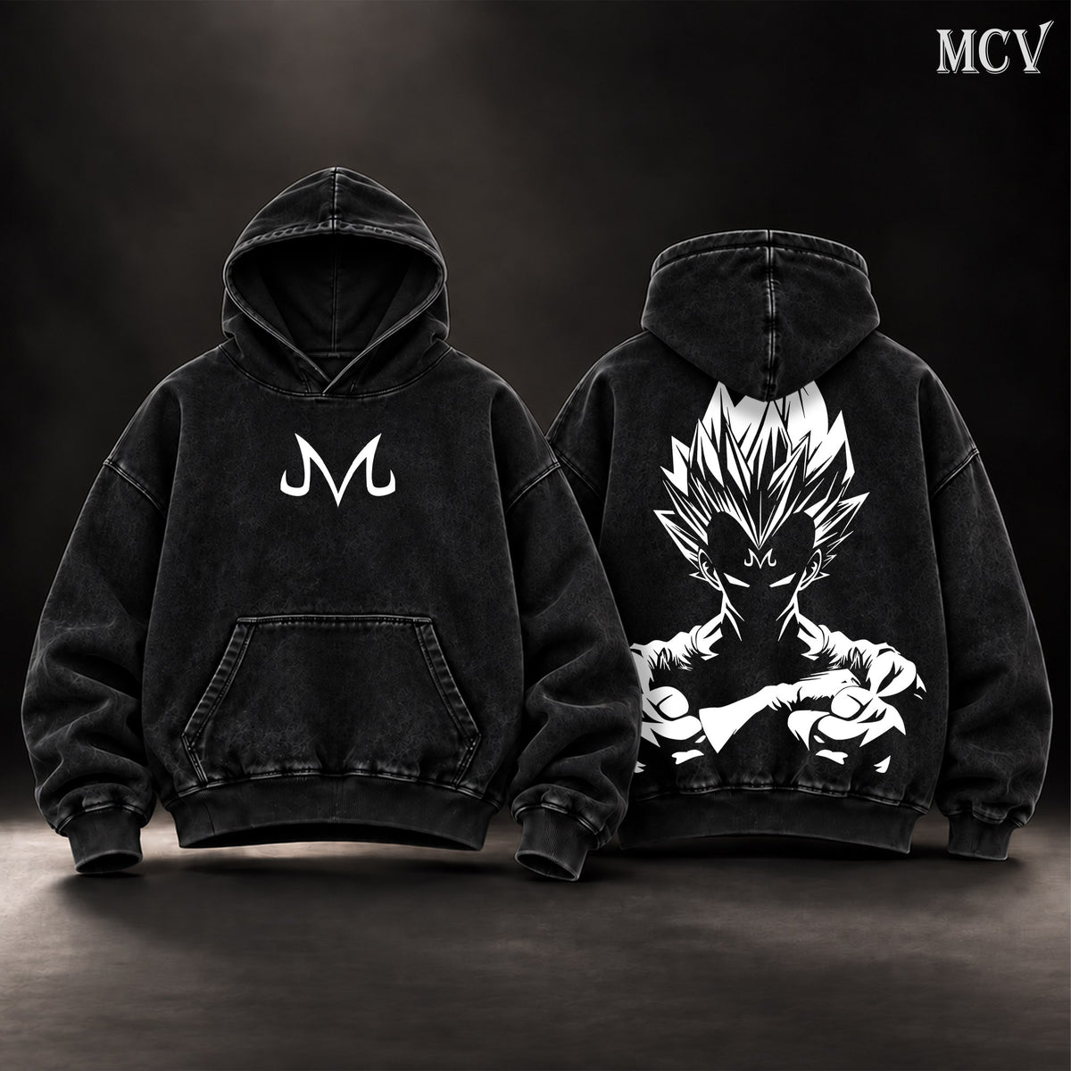 Majin Vegeta Shadow Hoodie - Black