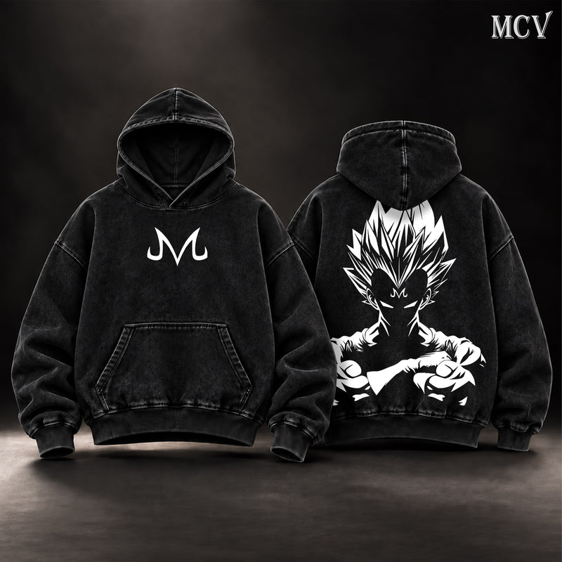 Majin Vegeta Shadow Hoodie - Black
