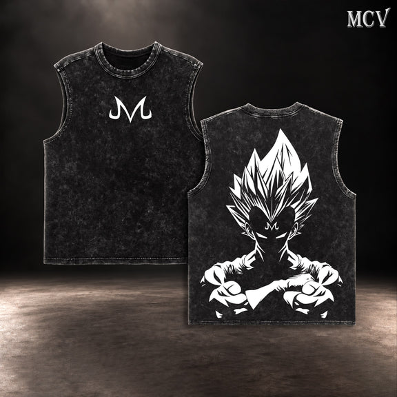Majin Vegeta Shadow Tanktop - Black