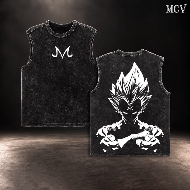 Majin Vegeta Shadow Tanktop - Black