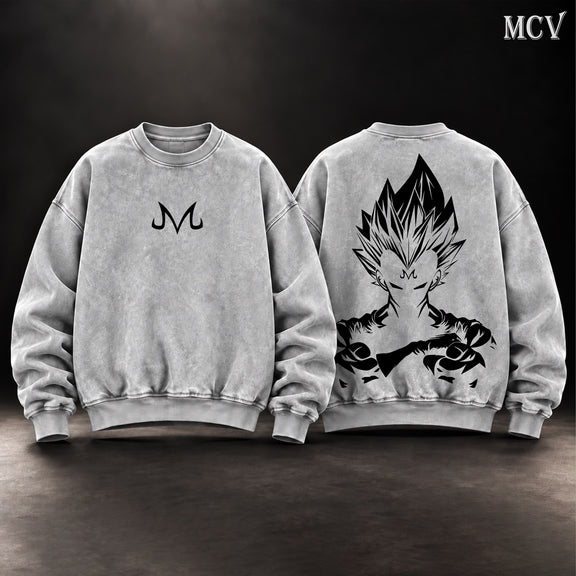 Majin Vegeta Shadow Sweatshirt - Gray