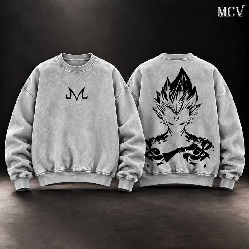 Majin Vegeta Shadow Sweatshirt - Gray