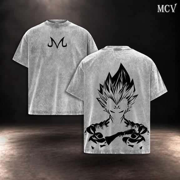 Majin Vegeta Shadow T-shirt - Gray