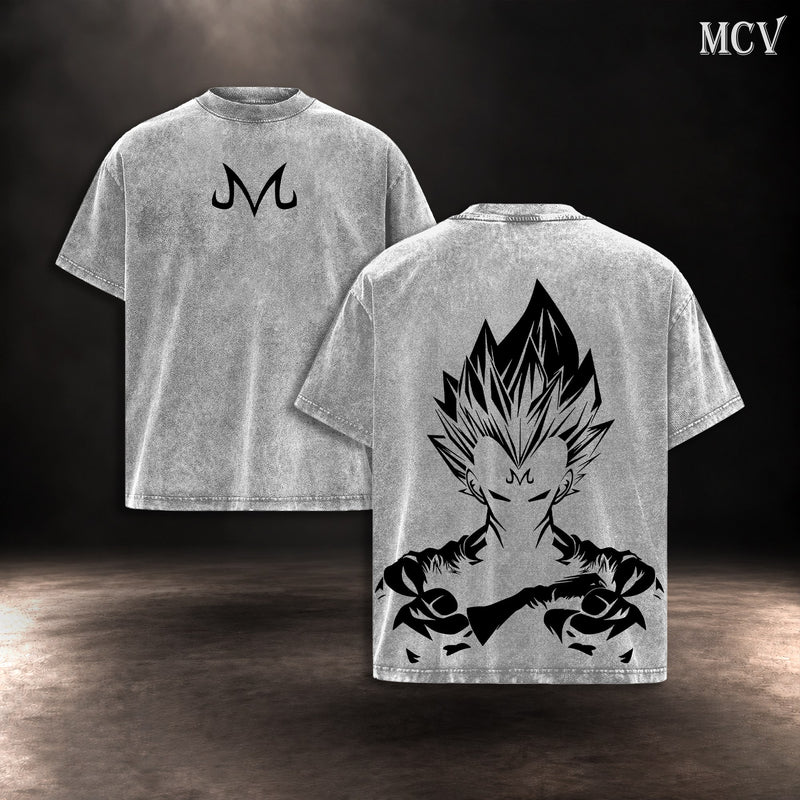 Majin Vegeta Shadow T-shirt - Gray