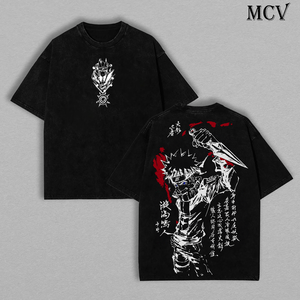 Leaf Ninja Naruto Uzumaki – Naruto Shippuden Vintage Washed Anime Graphic Tee Japanese Manga Streetwear