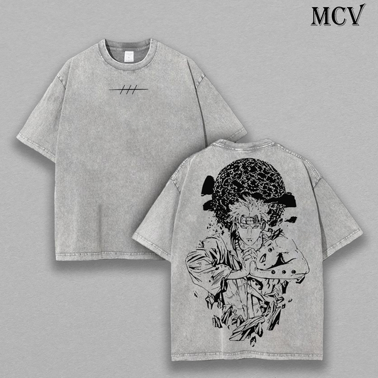 Shinra Tensei Pain – Naruto Shippuden – Vintage Washed Heavyweight Cotton Anime Graphic T-Shirt