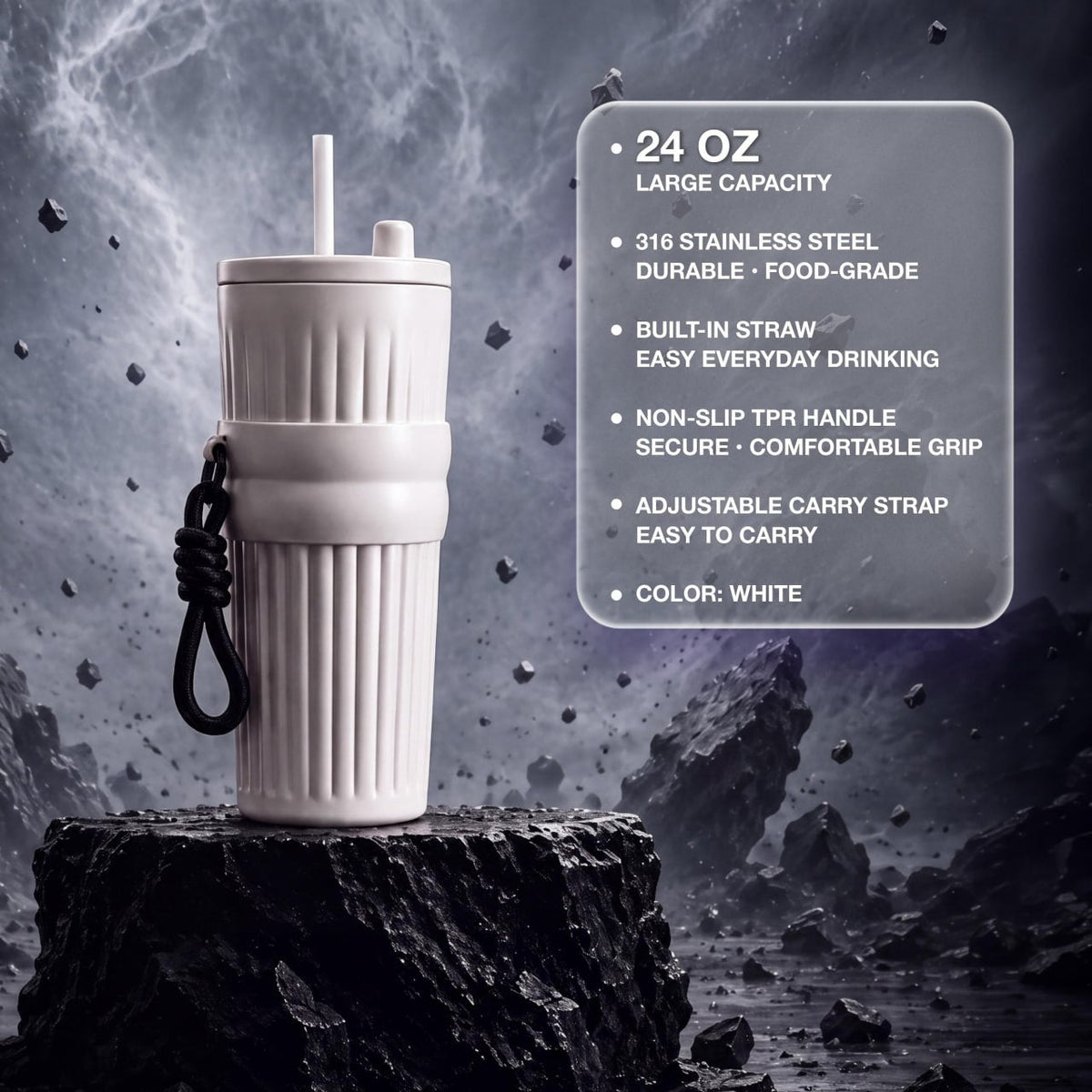 Frieren the Mage - Frieren Beyond Journey’s End Anime - Embossed Raised Floral Magic Art - 17oz 24oz 30oz Insulated Tumbler, Water Bottle, Handle Mug