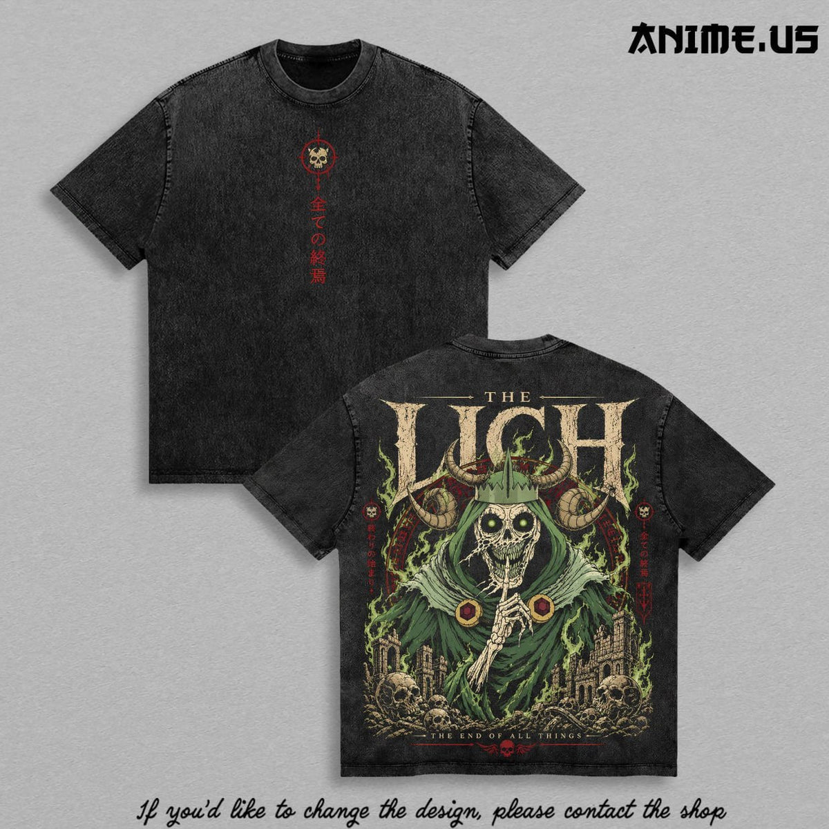 Adventure Time The Lich Vintage Washed Graphic T-Shirt