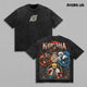 Naruto Konoha Vintage Washed T-Shirt, Anime Graphic Back Print Tee, Hokage Ninja Heavyweight Oversized Cotton Shirt, Naruto Shippuden Streetwear, Unisex Anime Apparel, Gift for Naruto Fans