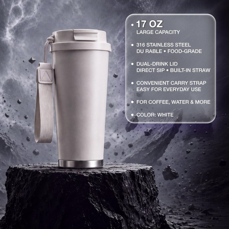 Broly DBZ Tumbler 17oz 24oz 30oz, Premium Insulated Stainless Steel Travel Mug with Lid and Handle, Broly SuperSaiyan Anime Graphic Design, Reusable Coffee Water Cup, Gift for DBZ Fans